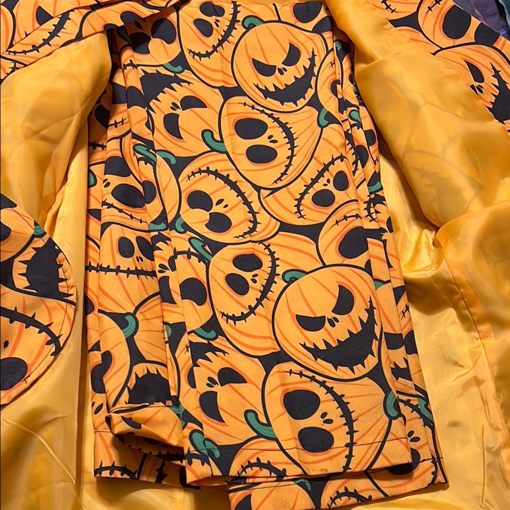 Halloween Pumpkin Pattern Blazer - image 3